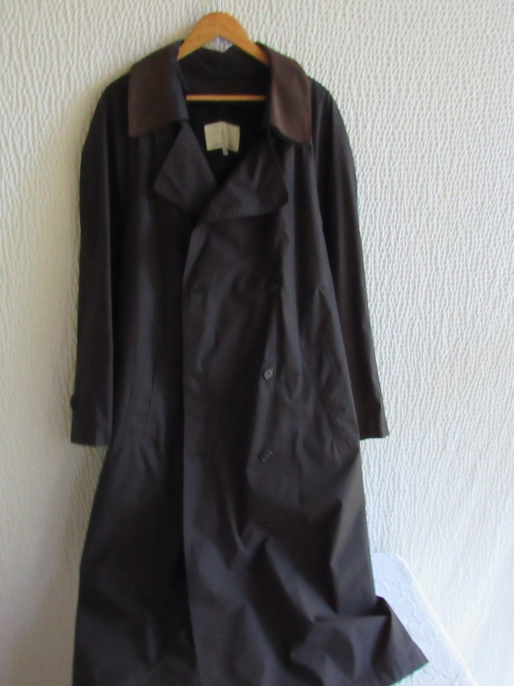 Men’s London Fog Trench Coat 44 All Season Vintage Wool Removable Liner Gray